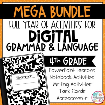 Preview of Digital Grammar Fourth Grade Activities: Year-Long BUNDLE