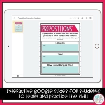 Print + Digital Fourth and Fifth Grade Grammar Activities (Prepositions and  Phrases)