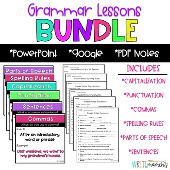 Preview of Digital Grammar Lessons BUNDLE