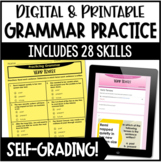 Digital Grammar Practice - 5th Grade Grammar Google Forms 