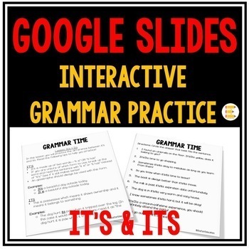 Preview of Digital Grammar Practice: It's & Its