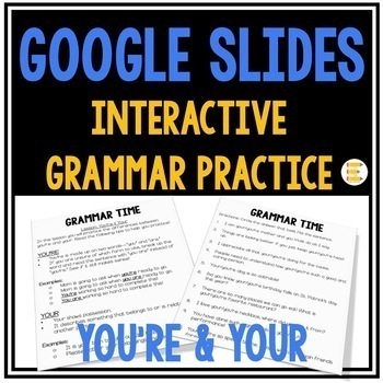 Preview of Digital Grammar Practice: You're & Your