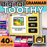 Digital Grammar Toothy ® Task Cards Bundle | Grammar Practice and Review