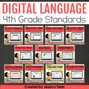 Preview of Digital Grammar and Language Games - 4th Grade Language and Grammar Bundle