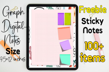 Preview of Digital Graph Notes ,Freebie Stickynotes 100+