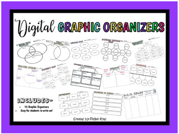 Preview of Digital Graphic Organizers