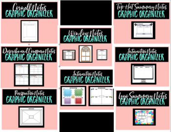 Preview of Not Your Standard Note Taking Graphic Organizers Bundle