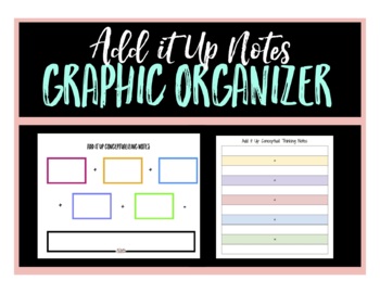 Preview of Digital Graphic Organizers | Reading | Add It Up Notes