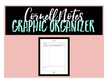 Preview of Digital Graphic Organizers | Reading | Cornell Notes