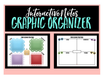 Preview of Digital Graphic Organizers | Reading | Four Reading Stances Notes