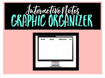 Preview of Digital Graphic Organizers | Reading | Interactive Notes
