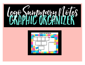 Preview of Digital Graphic Organizers | Reading | Lego Notes