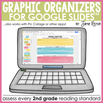 Preview of Digital Graphic Organizers for Reading | 2nd Grade
