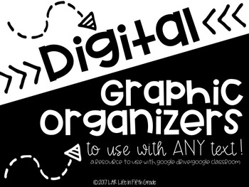 Preview of Digital Graphic Organizers to use with ANY text!