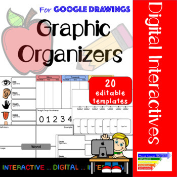 Preview of Digital Graphic Organizers using Google Drawings