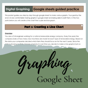 Preview of Digital Graphing | Google Sheets Guide to Making Line, Bar, and Pie graph