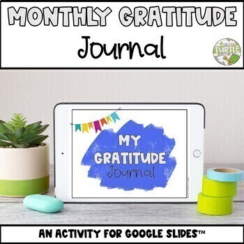 Preview of Digital Gratitude Journal Activity l Social Emotional Learning Writing Prompts