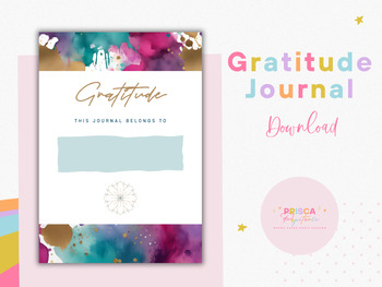 Preview of Digital Gratitude Journal - Daily, Weekly, Monthly - Mindfulness Notebook