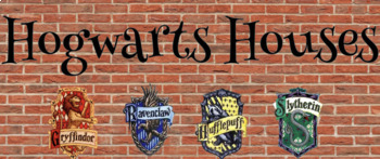 Preview of Digital Group Points System HP Hogwarts House Themed EDITABLE