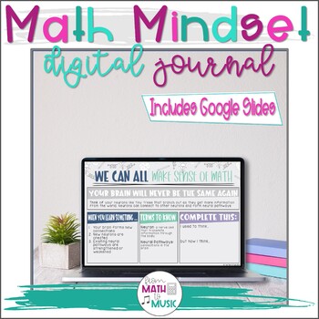 Preview of Digital Growth Mindset in Math Journal for Distance Learning