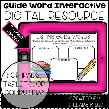 Preview of Digital Guide Word Resources