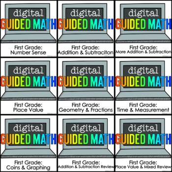 Preview of Digital Guided Math First Grade Bundle