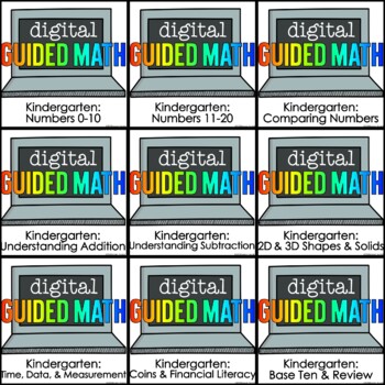 Preview of Digital Guided Math Kindergarten Bundle