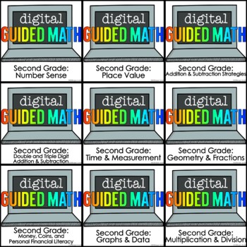Preview of Digital Guided Math Second Grade Bundle