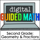 Digital Guided Math Second Grade Geometry and Fractions