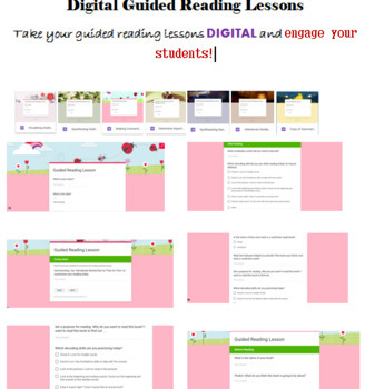 Preview of Digital Guided Reading Lessons for Student Use in Google Classroom