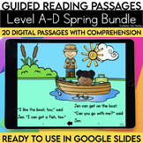 Digital Guided Reading Passages Bundle | Level A-D | Sprin