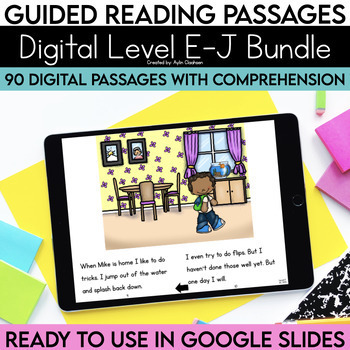 Preview of Level E-J Digital Resources Bundle Guided Reading Passages with Comprehension