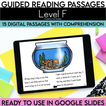 Preview of Level F Digital Resources Guided Reading Passages with Comprehension Questions