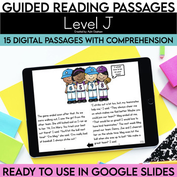 Preview of Level J Digital Resources Guided Reading Passages with Comprehension Questions