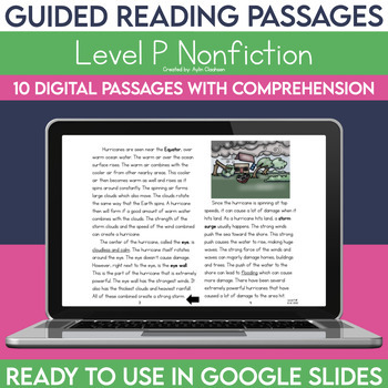 Preview of Level P Nonfiction Digital Resources Guided Reading Passages with Comprehension