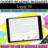 Digital Guided Reading Passages: Level W