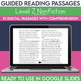 Digital Guided Reading Passages: Level Z (Non Fiction)