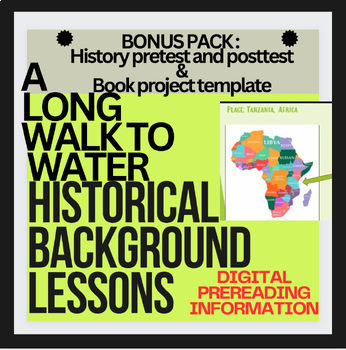 Preview of HISTORICAL BACKGROUND INTRO & EDITABLE BOOK REPORT template  Long Walk to Water