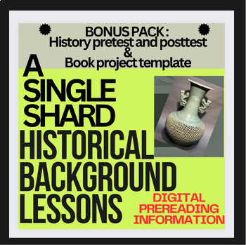 Preview of Digital HISTORICAL BACKGROUND  & EDITABLE BOOK REPORT template, SINGLE SHARD