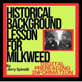 Preview of HISTORICAL BACKGROUND INTRO Milkweed digital Photos, Maps, Music