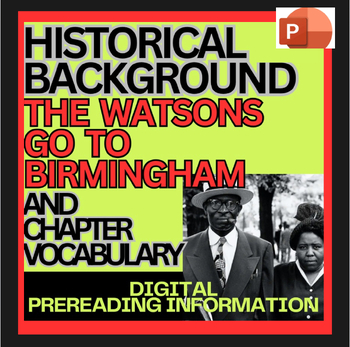 Preview of Digital HISTORICAL BACKGROUND INTRO & vocab study THE WATSONS GO TO BIRMINGHAM