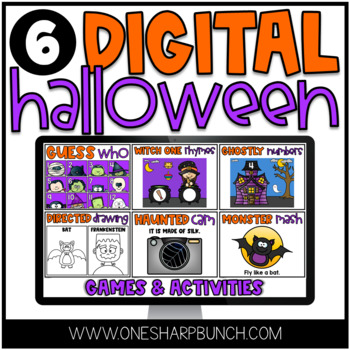 Preview of Digital Halloween Activities and Games | Digital Halloween Party Activities