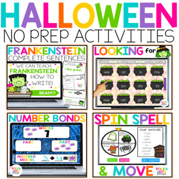 Digital Halloween Activities for Math & Reading & Writing | Distance ...