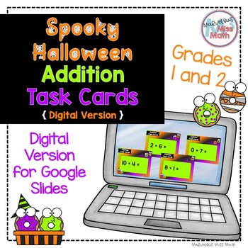 Preview of Digital Halloween Addition Flashcards for Google Slides
