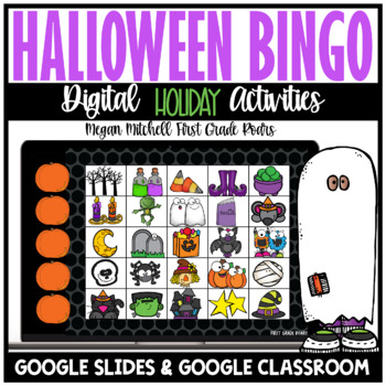 Preview of Digital Halloween Bingo Halloween Party Google Slides