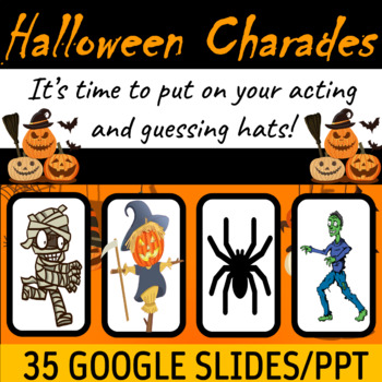 Preview of Digital Halloween Charades Game | Virtual Halloween Party Games & Activities