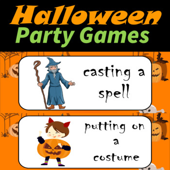 Digital Halloween Charades Game | Virtual Halloween Party Games ...