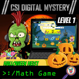 Digital Halloween Math Game: 2nd - 3rd Grade  Math Mystery