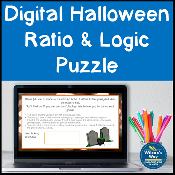 Preview of Digital Halloween Math Ratio Activity 