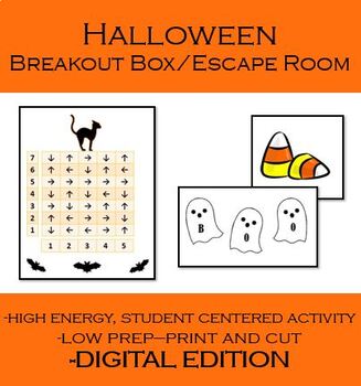 Digital Halloween Themed Breakout Box/Escape Room-ANY SUBJECT!